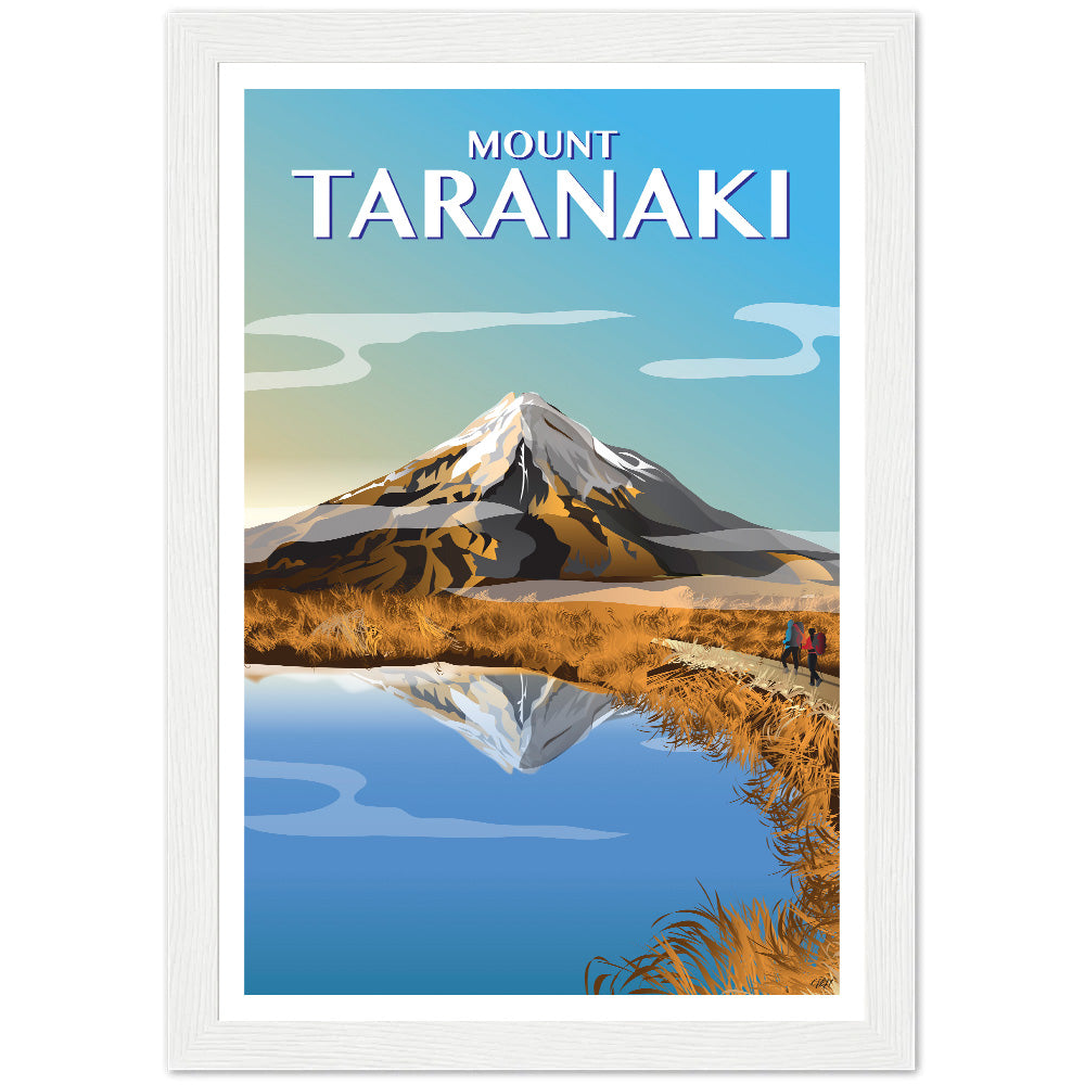 Mount Taranaki, Autumn Travel Poster, New Zealand