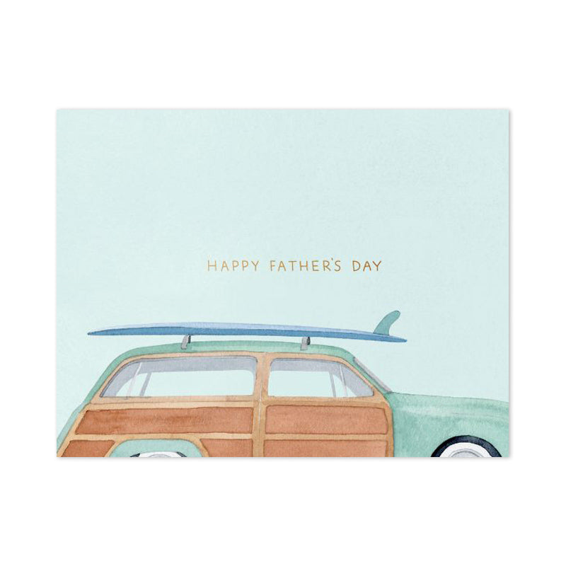 Woody Wagon Surf Father's Day Card