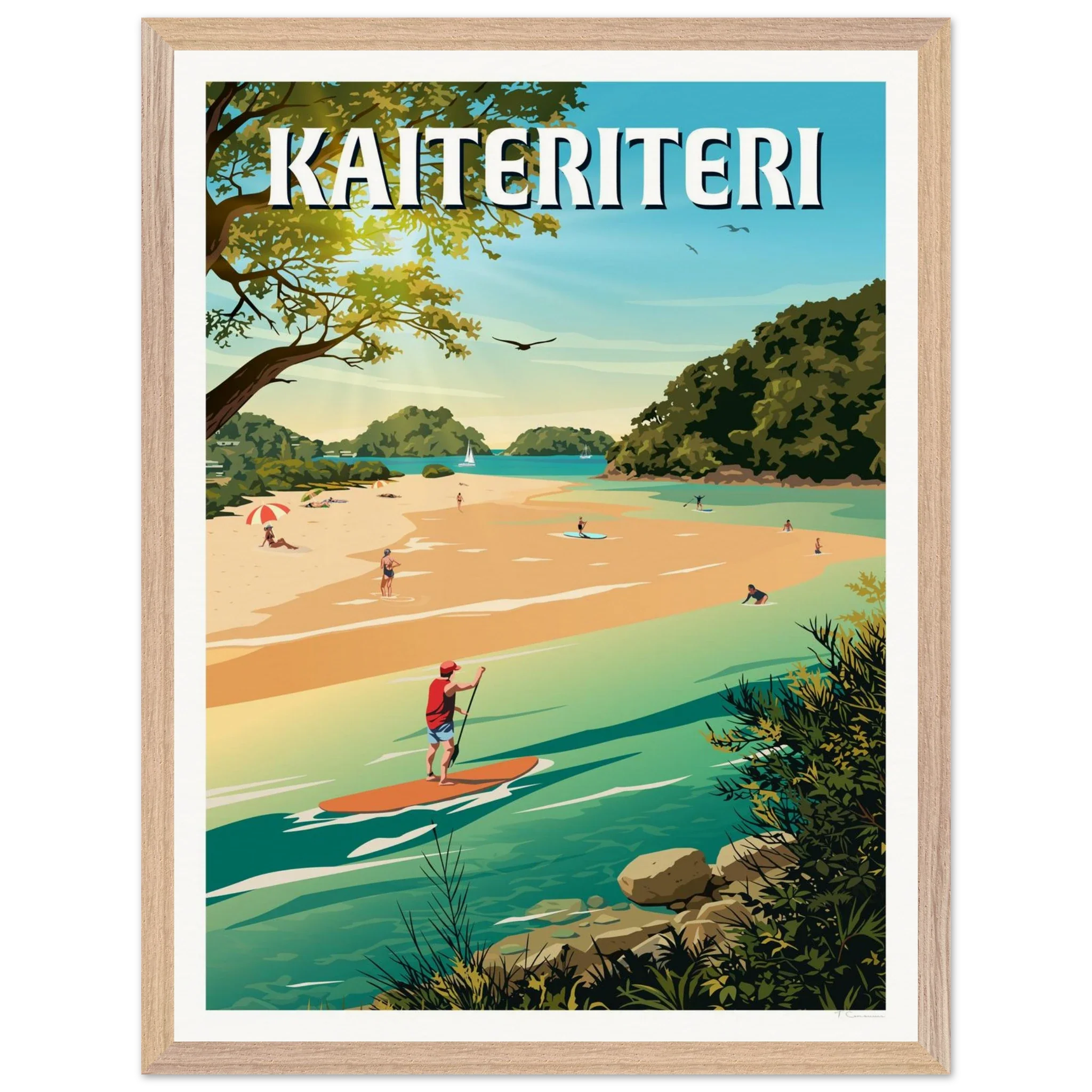 Kaiteriteri Travel Poster - Tasman, New Zealand