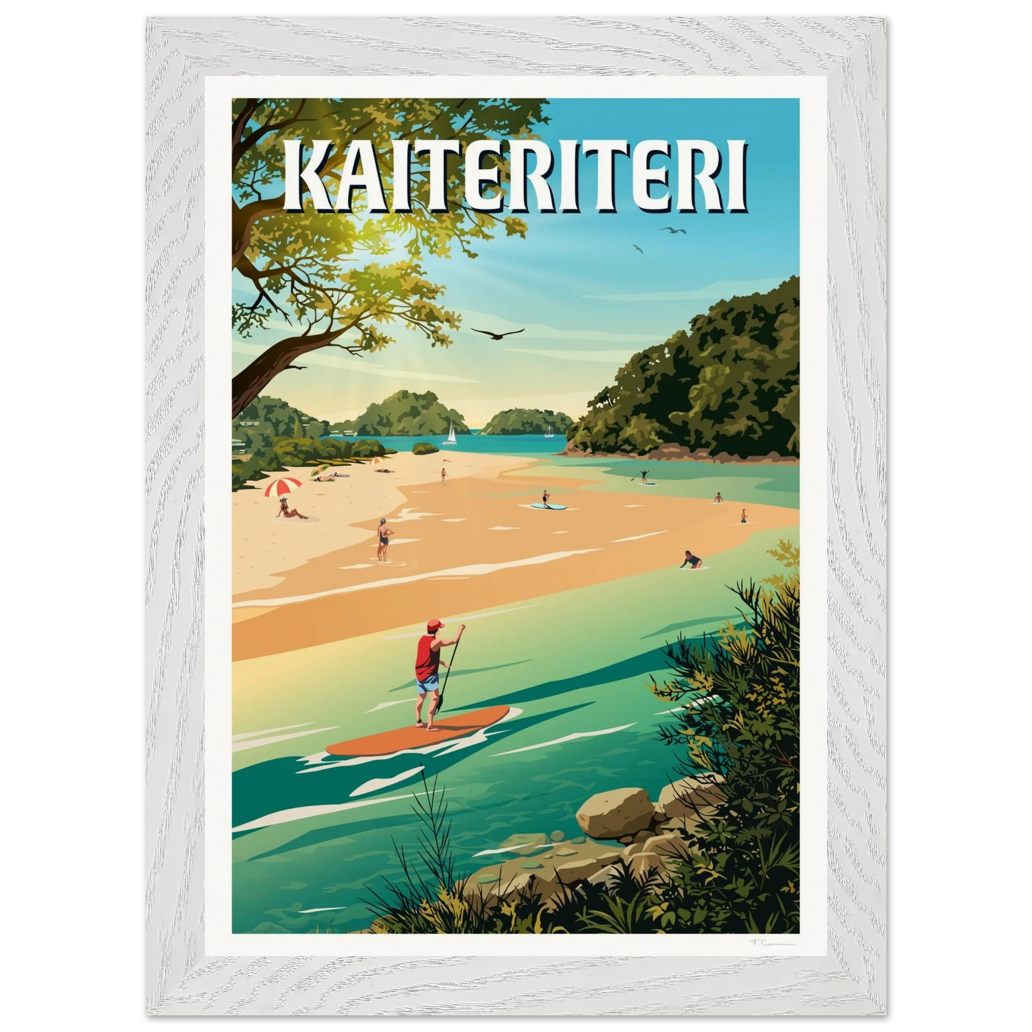 Kaiteriteri Travel Poster - Tasman, New Zealand