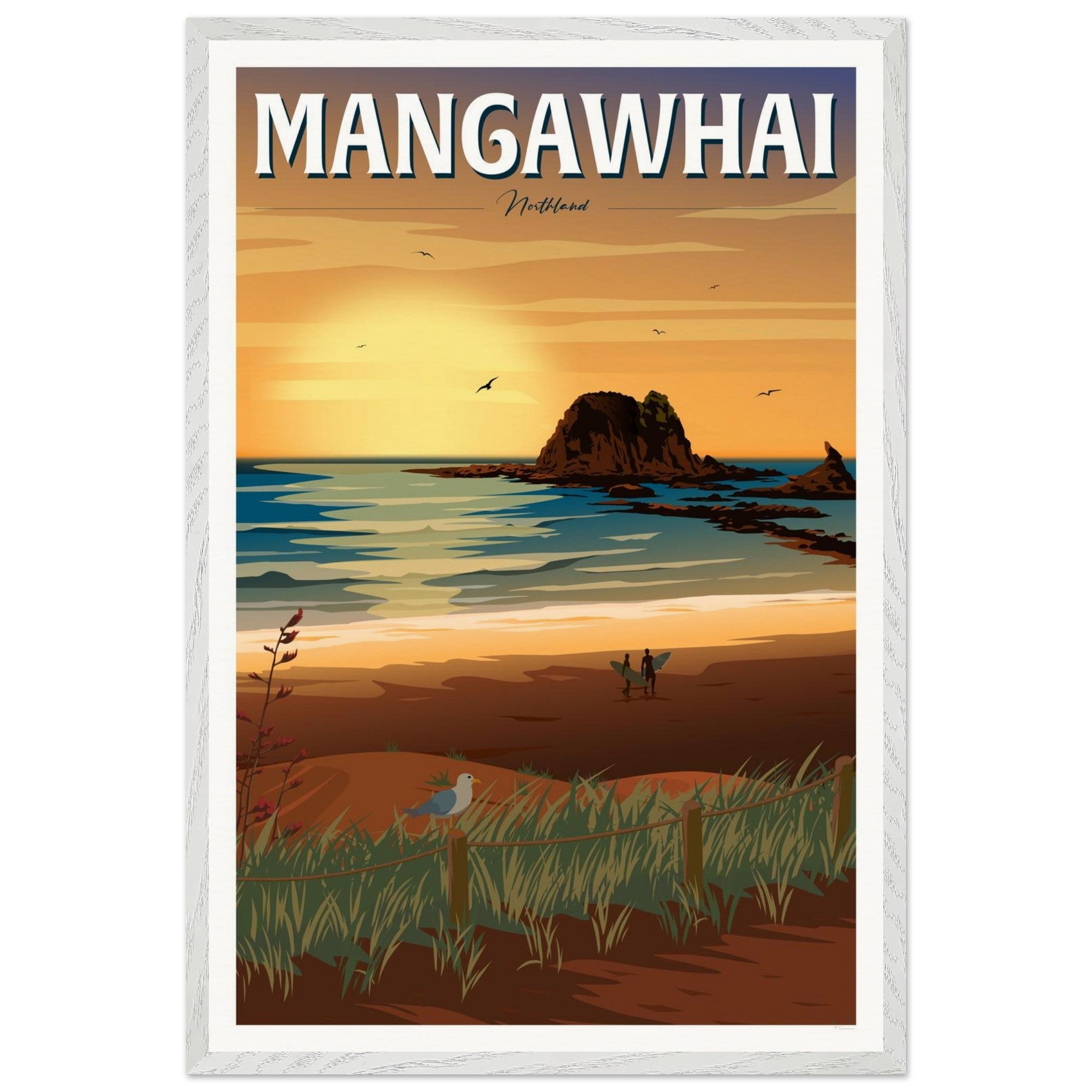 Mangawhai Sunrise Travel Poster