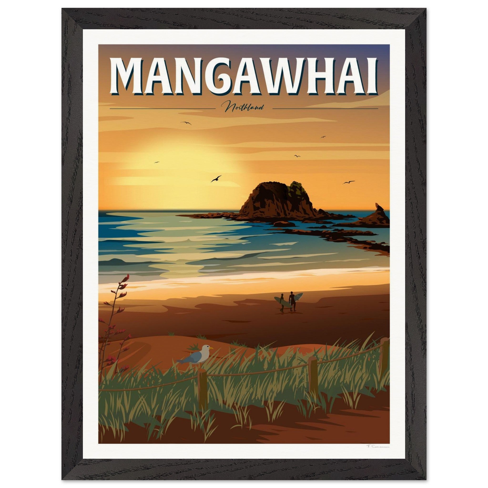 Mangawhai Sunrise Travel Poster