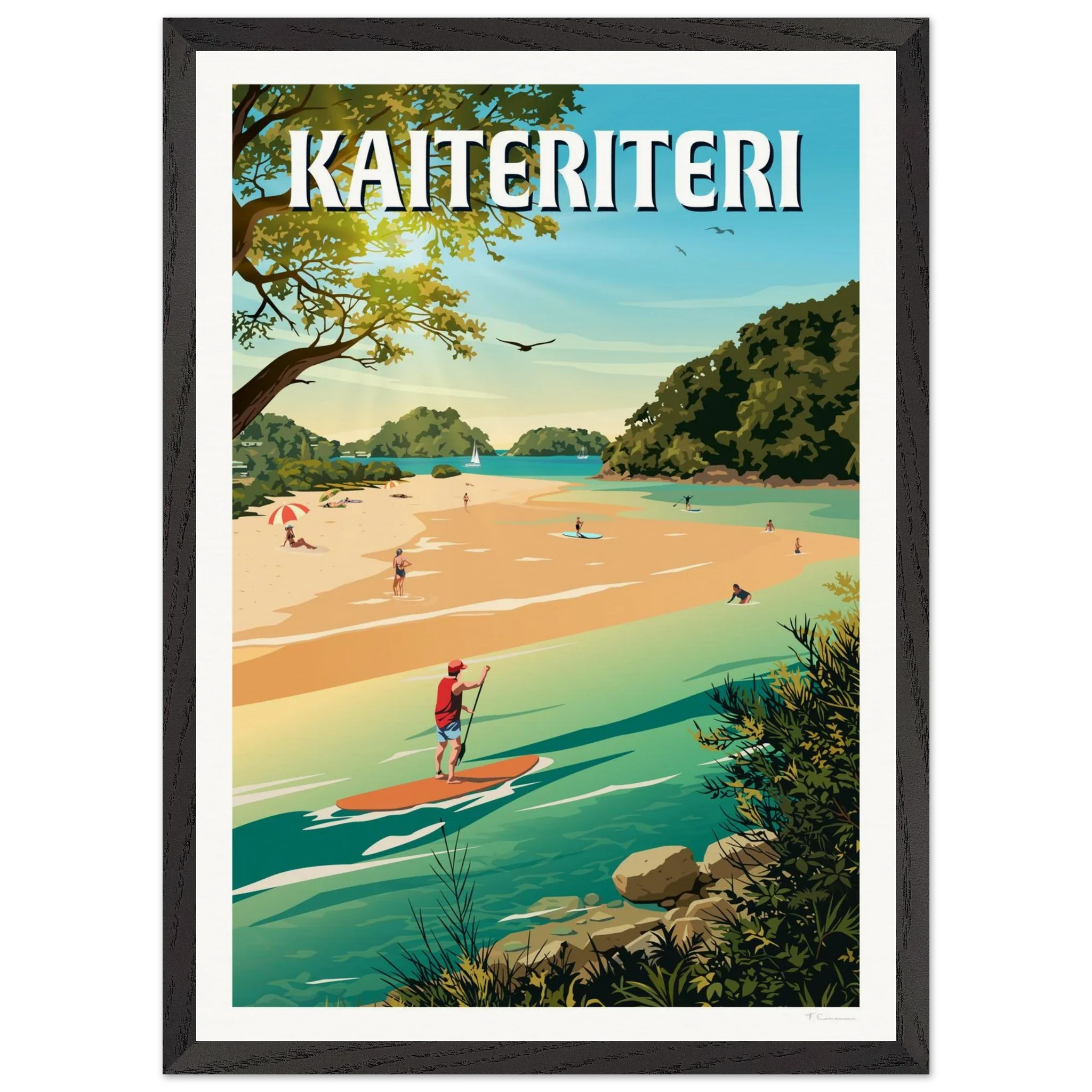 Kaiteriteri Travel Poster - Tasman, New Zealand