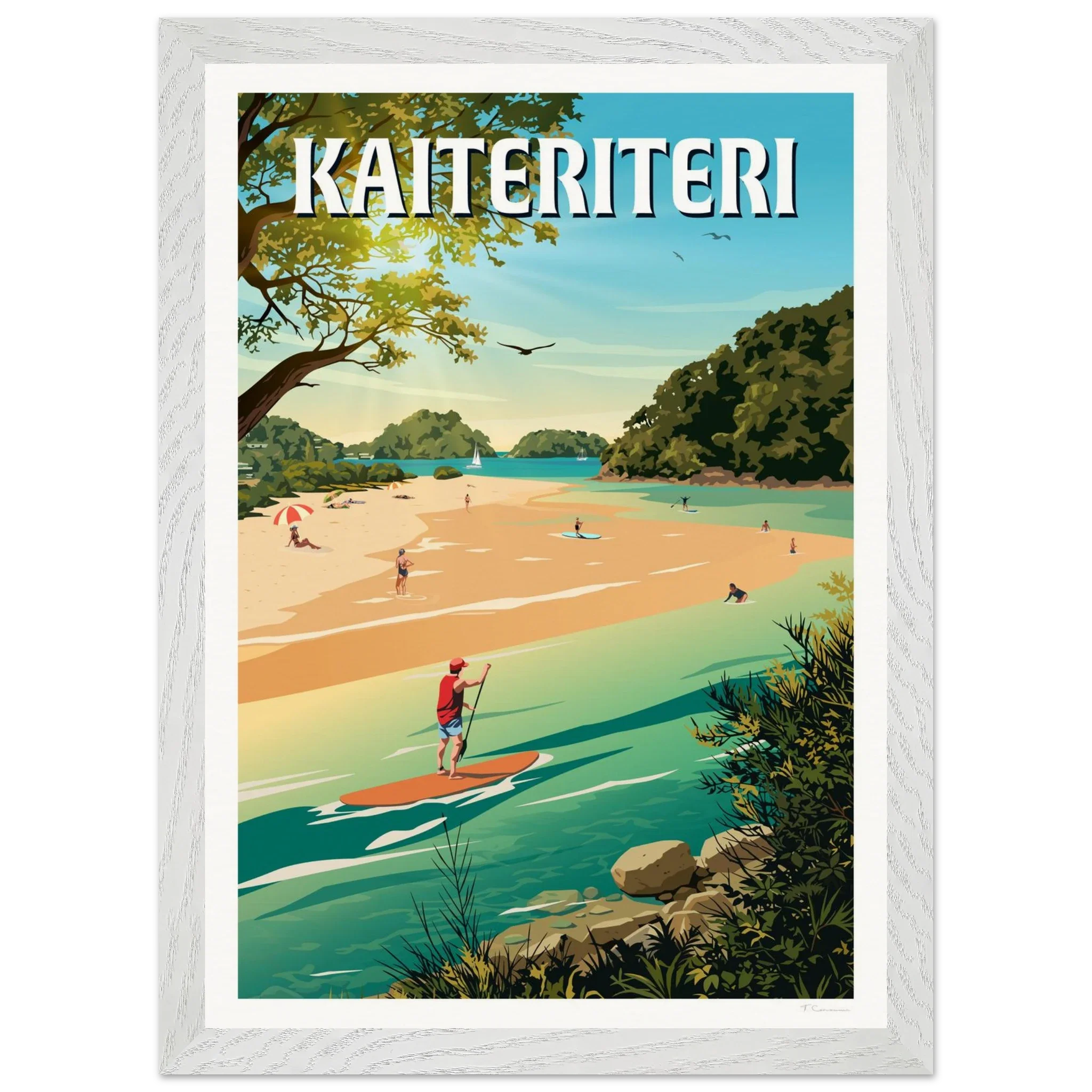 Kaiteriteri Travel Poster - Tasman, New Zealand