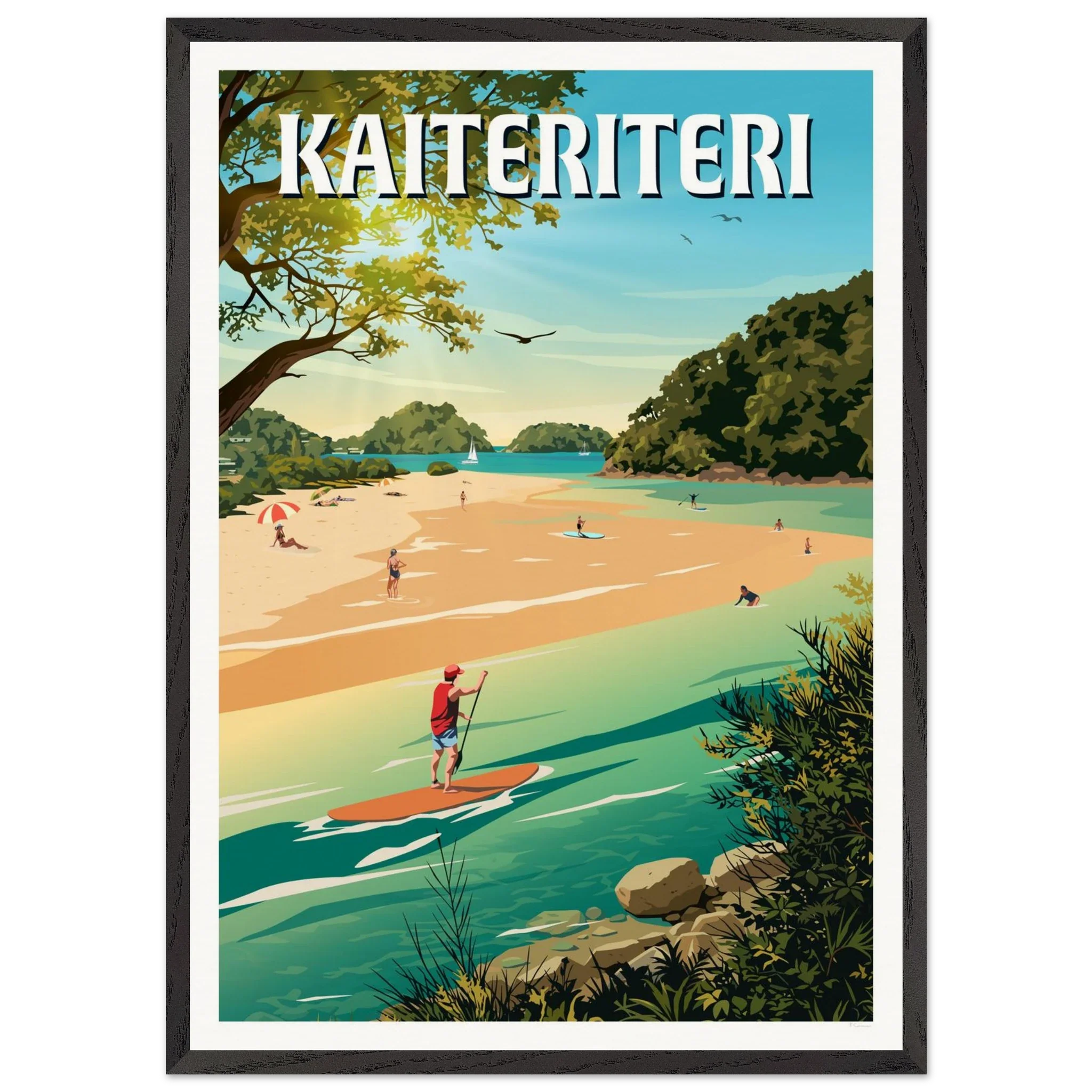 Kaiteriteri Travel Poster - Tasman, New Zealand