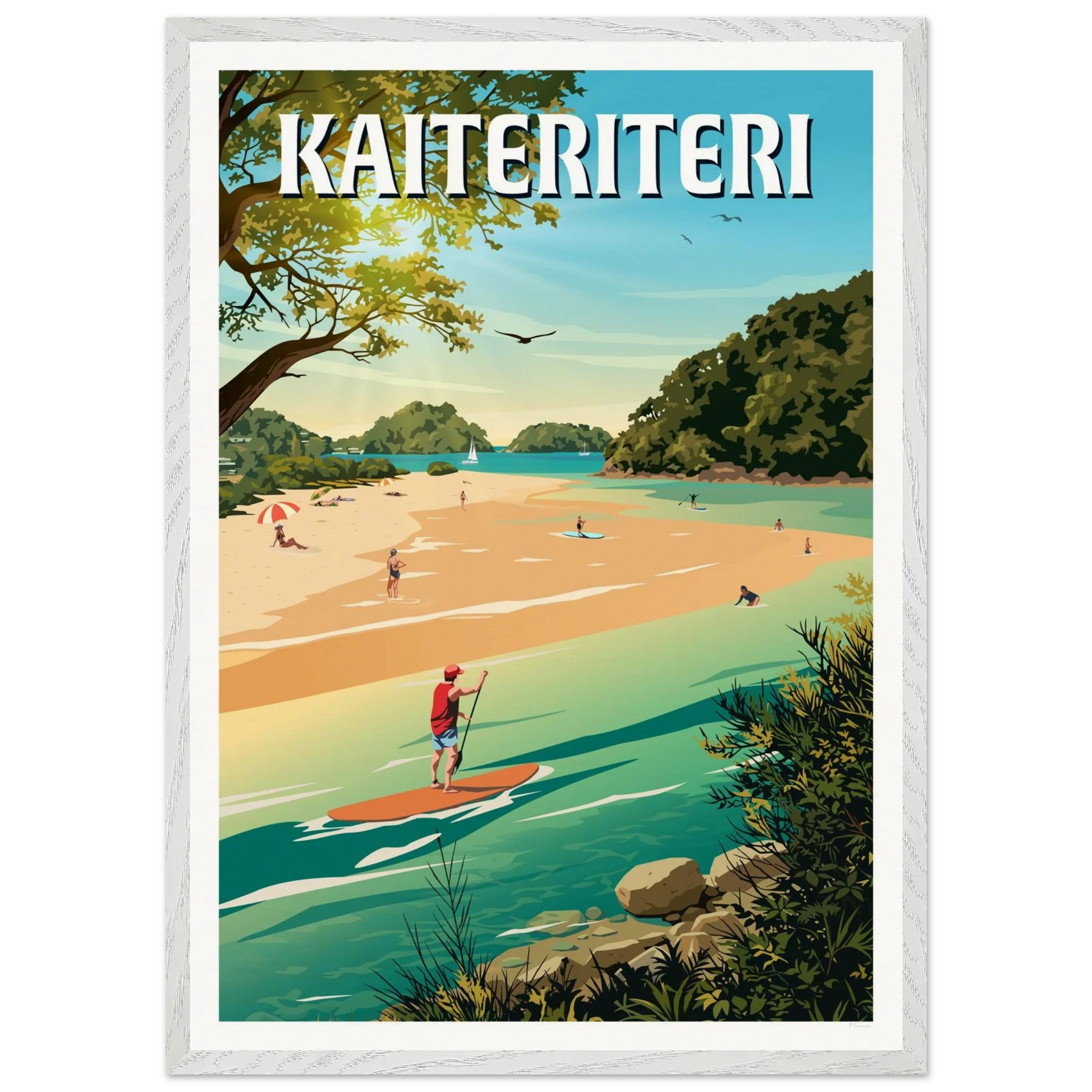 Kaiteriteri Travel Poster - Tasman, New Zealand