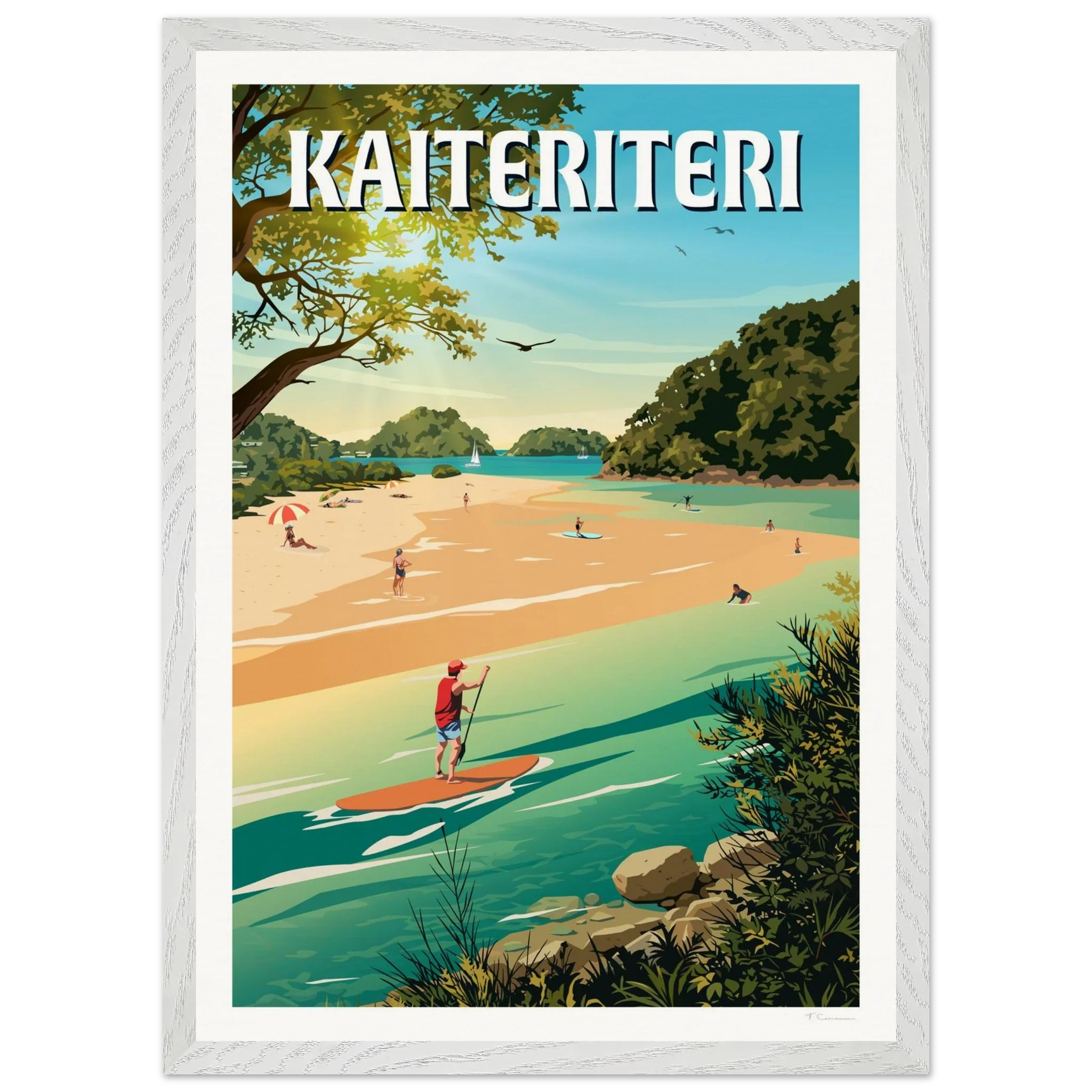 Kaiteriteri Travel Poster - Tasman, New Zealand