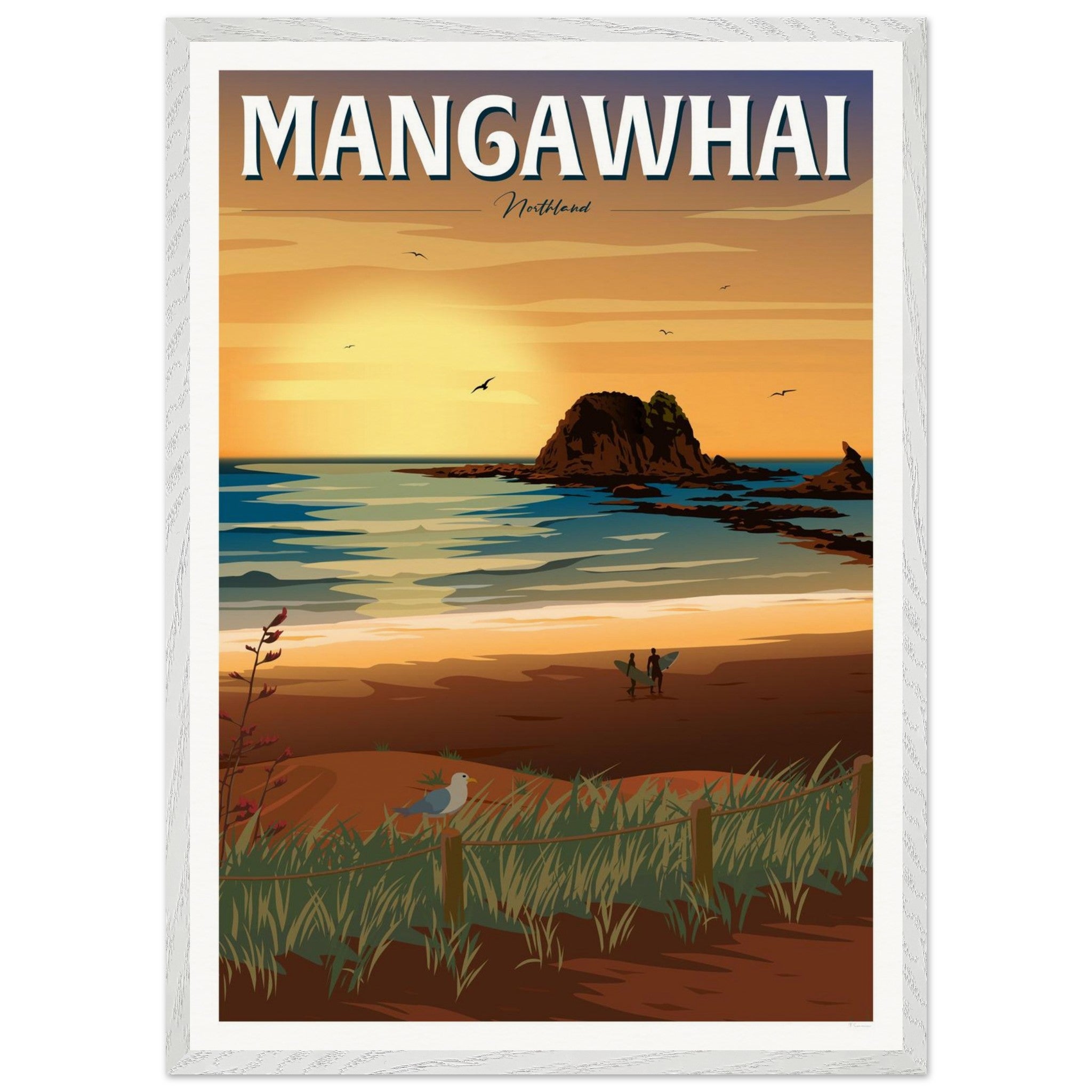 Mangawhai Sunrise Travel Poster