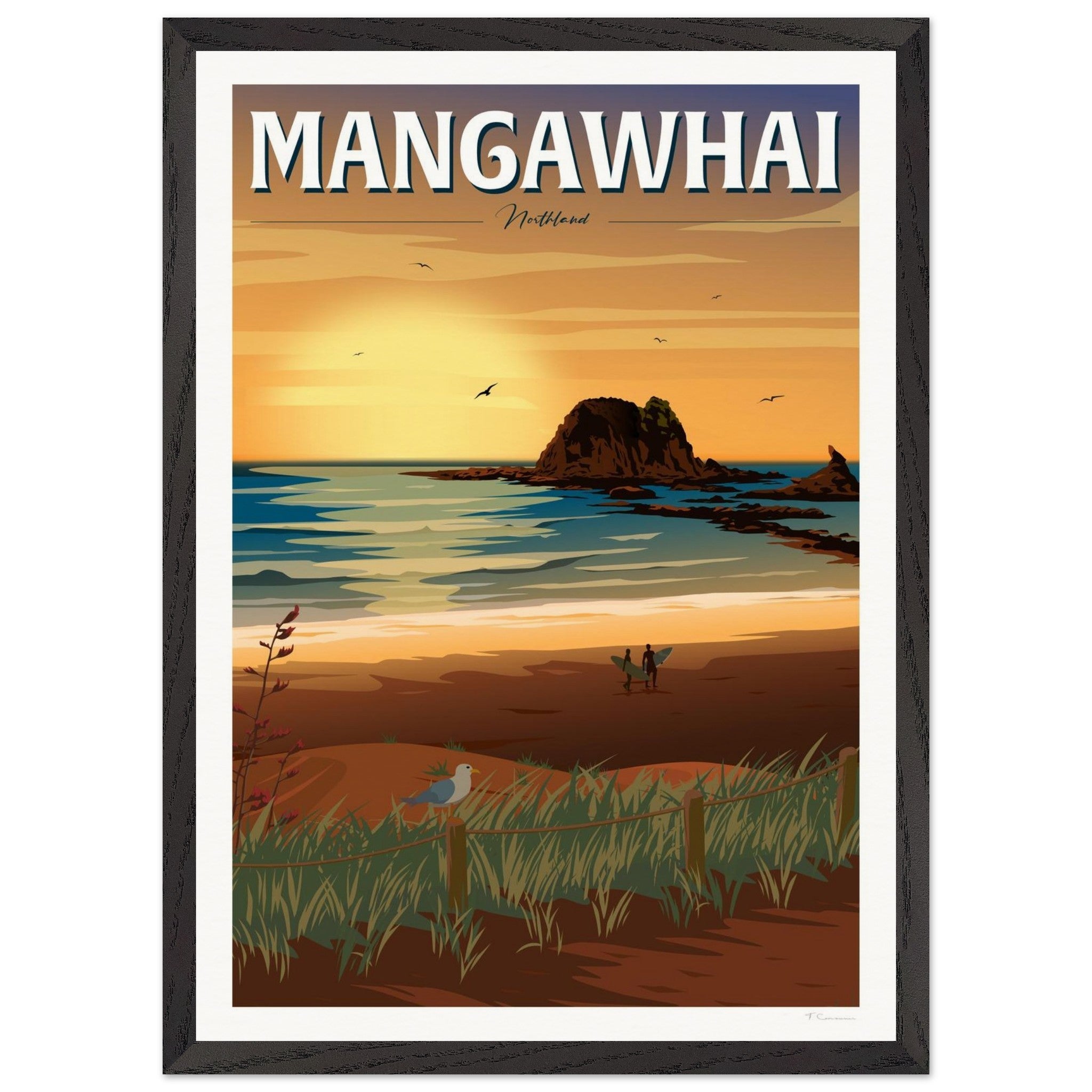 Mangawhai Sunrise Travel Poster