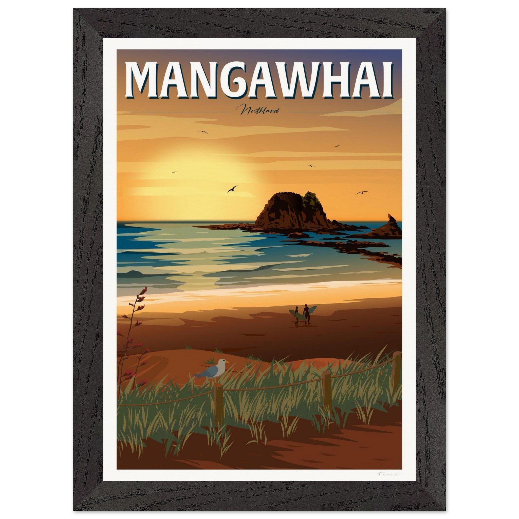 Mangawhai Sunrise Travel Poster