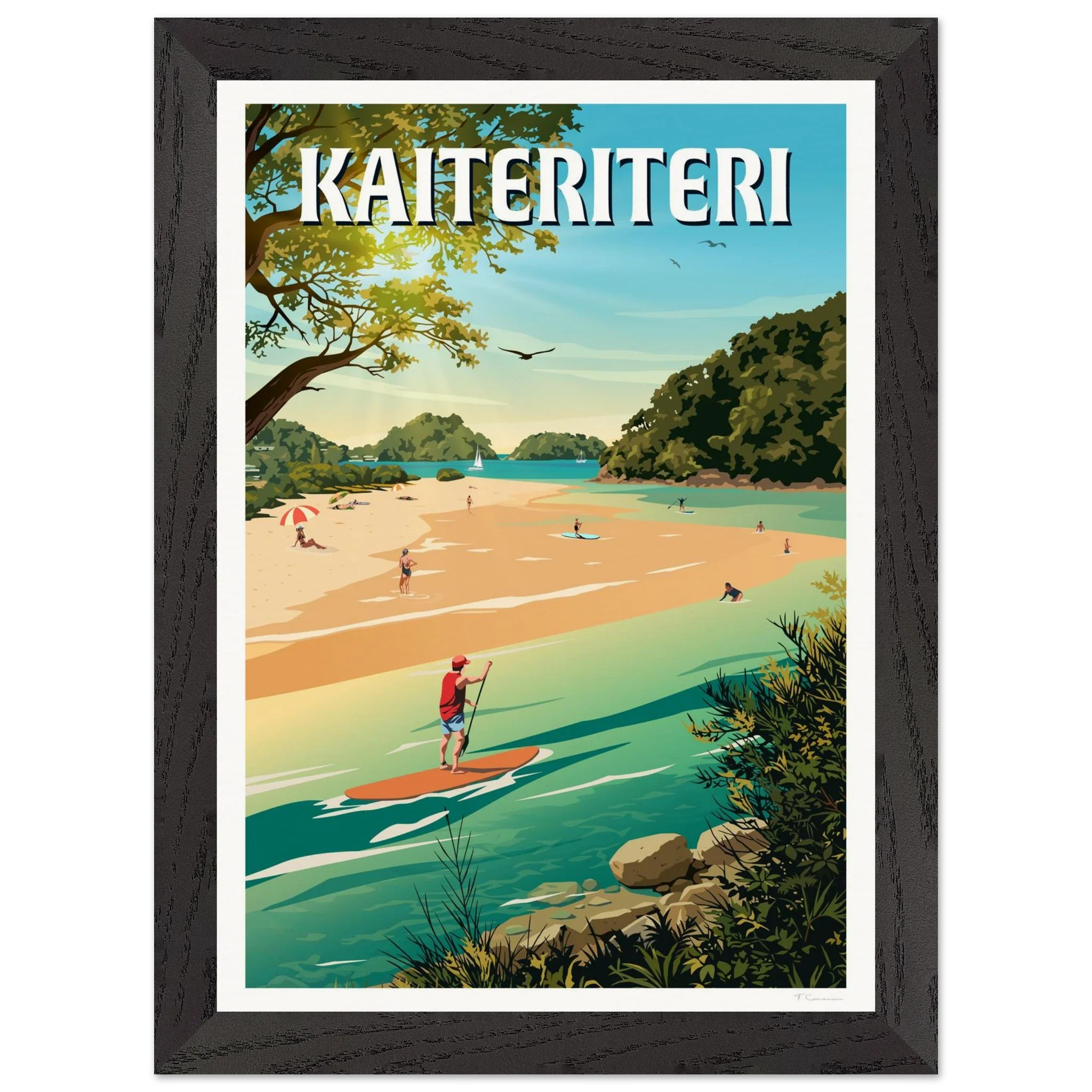 Kaiteriteri Travel Poster - Tasman, New Zealand