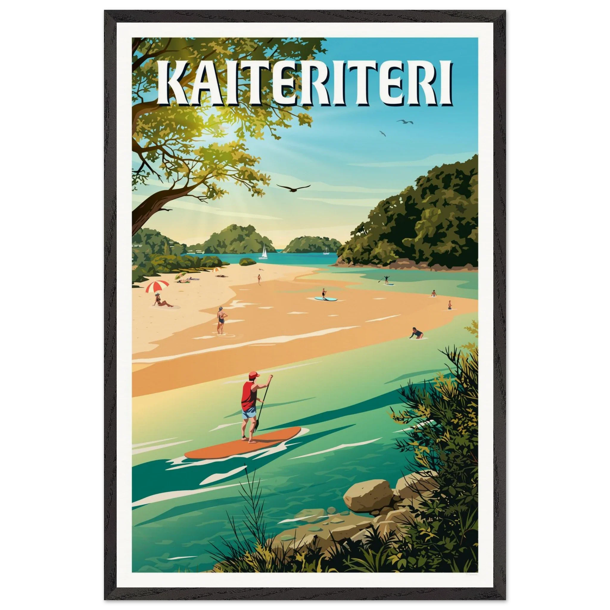 Kaiteriteri Travel Poster - Tasman, New Zealand
