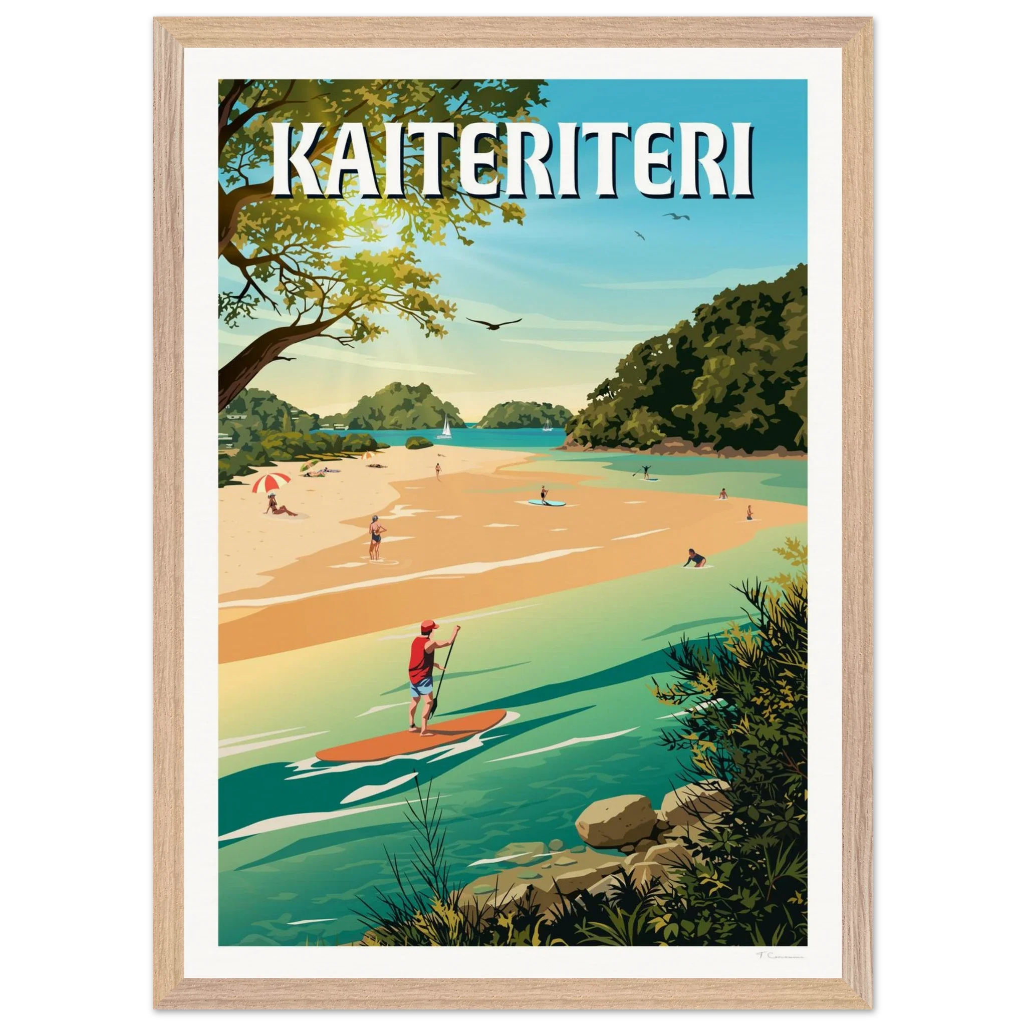 Kaiteriteri Travel Poster - Tasman, New Zealand