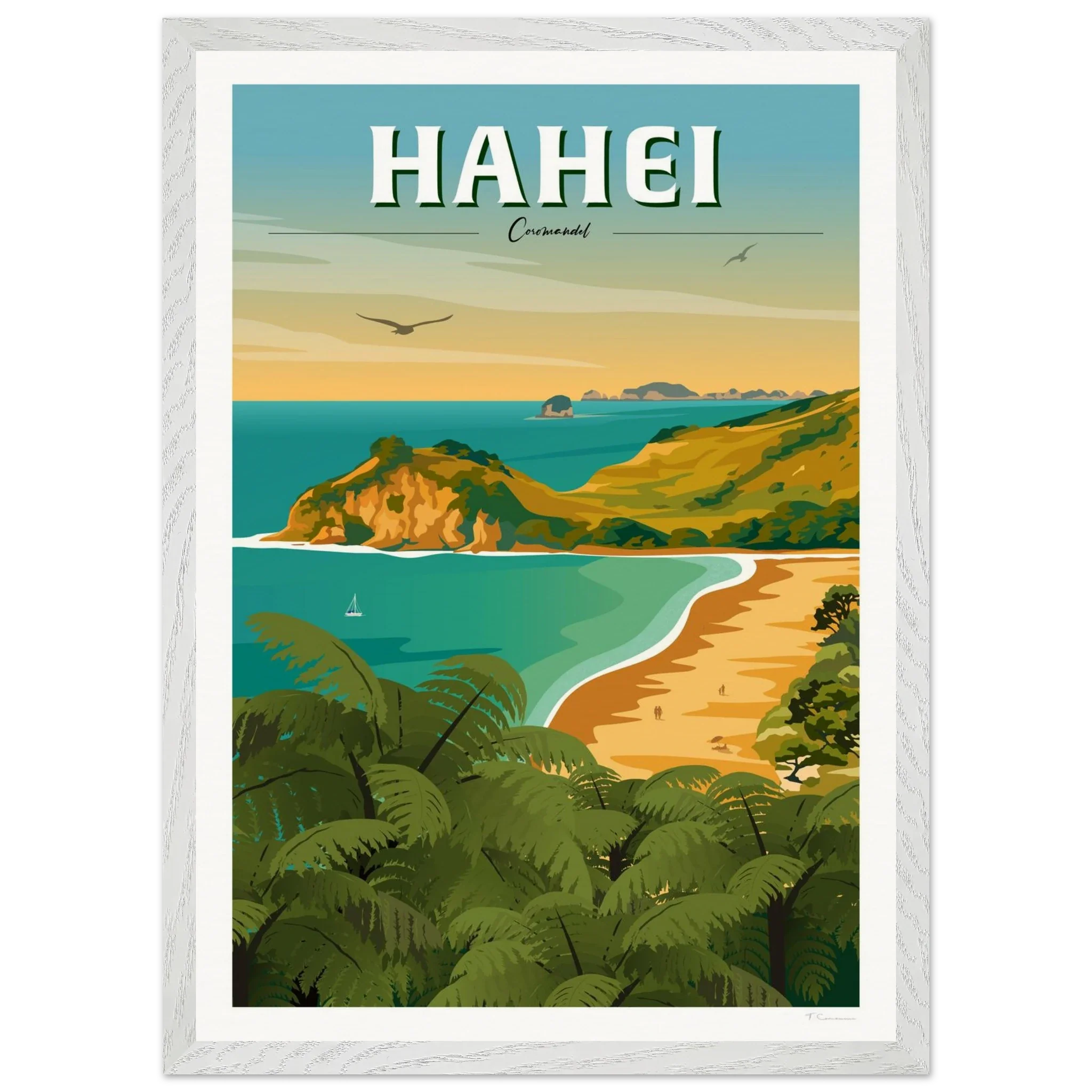 Hahei - Coromandel New Zealand Travel Poster