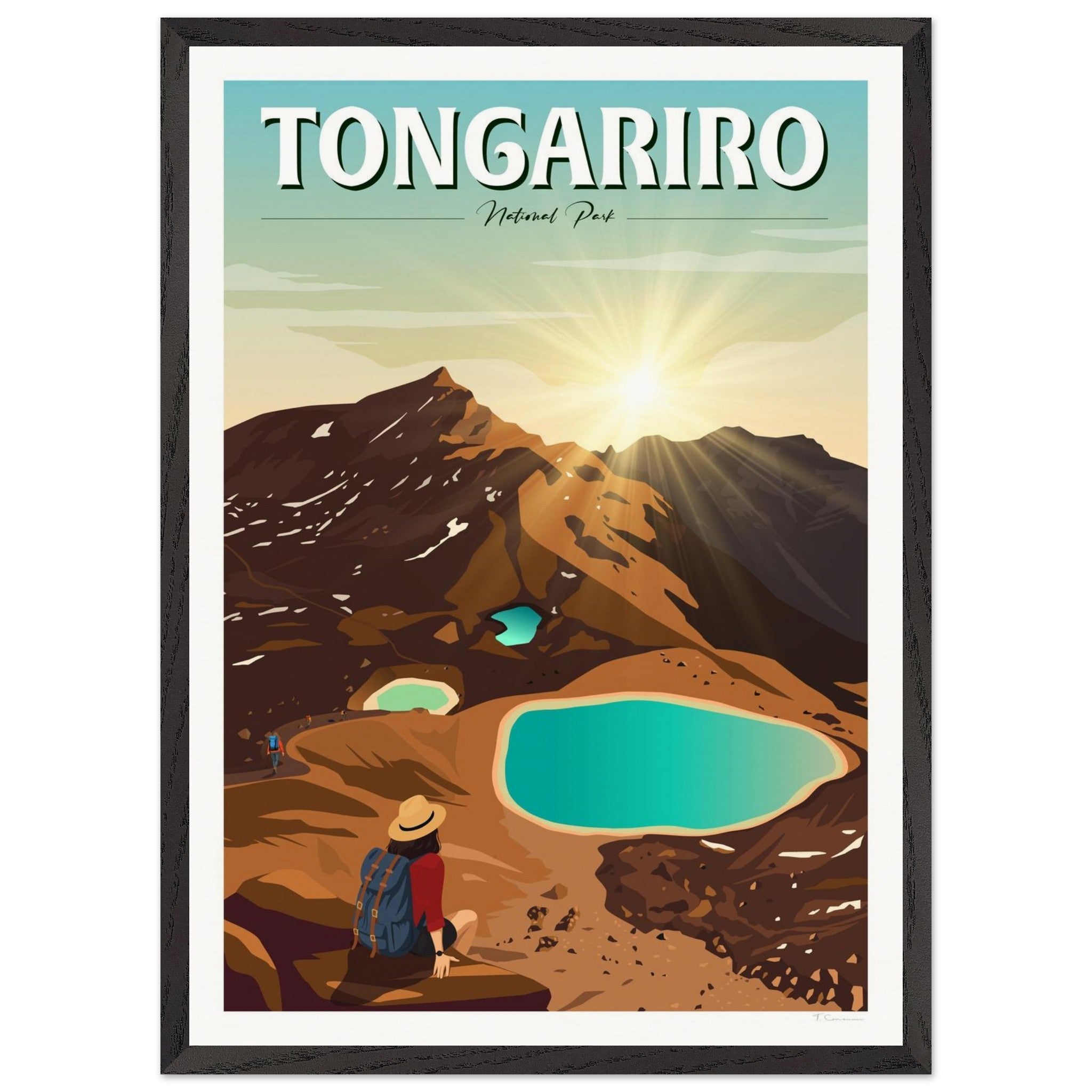 Tongariro National Park - Travel Poster of New Zealand