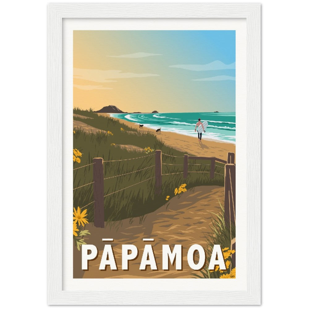 Pāpāmoa Travel Poster, New Zealand