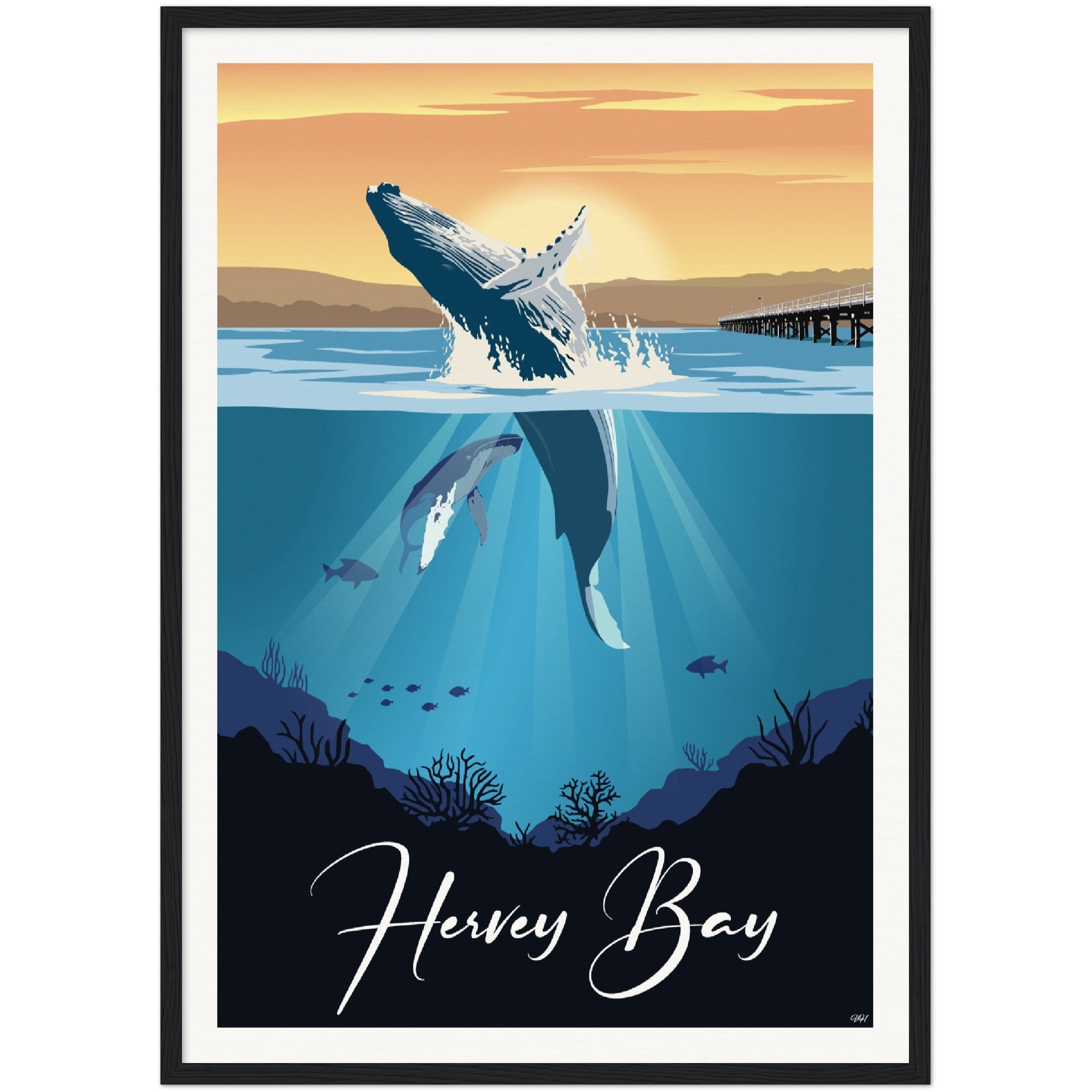Hervey Bay Travel Poster, Queensland - Australia