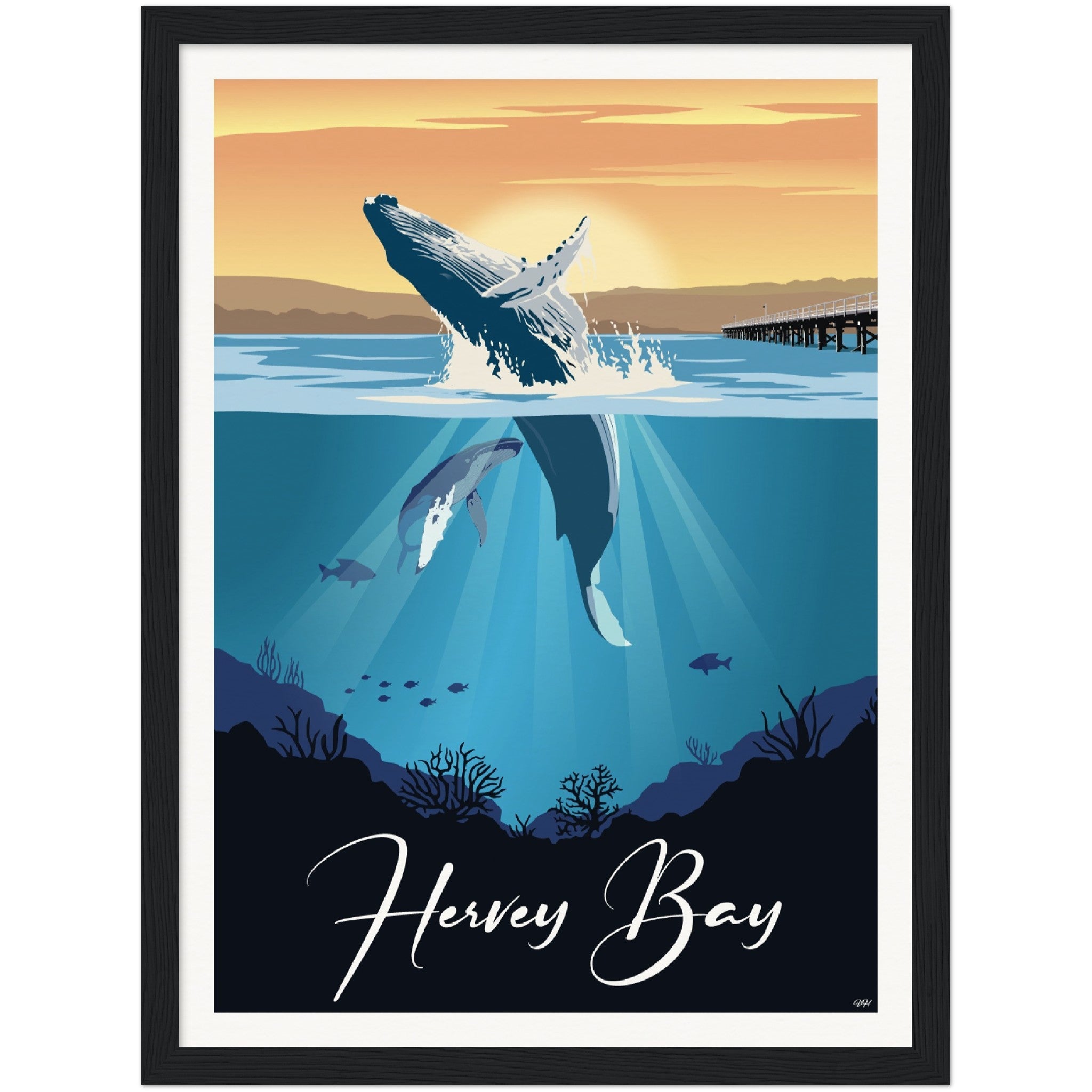 Hervey Bay Travel Poster, Queensland - Australia