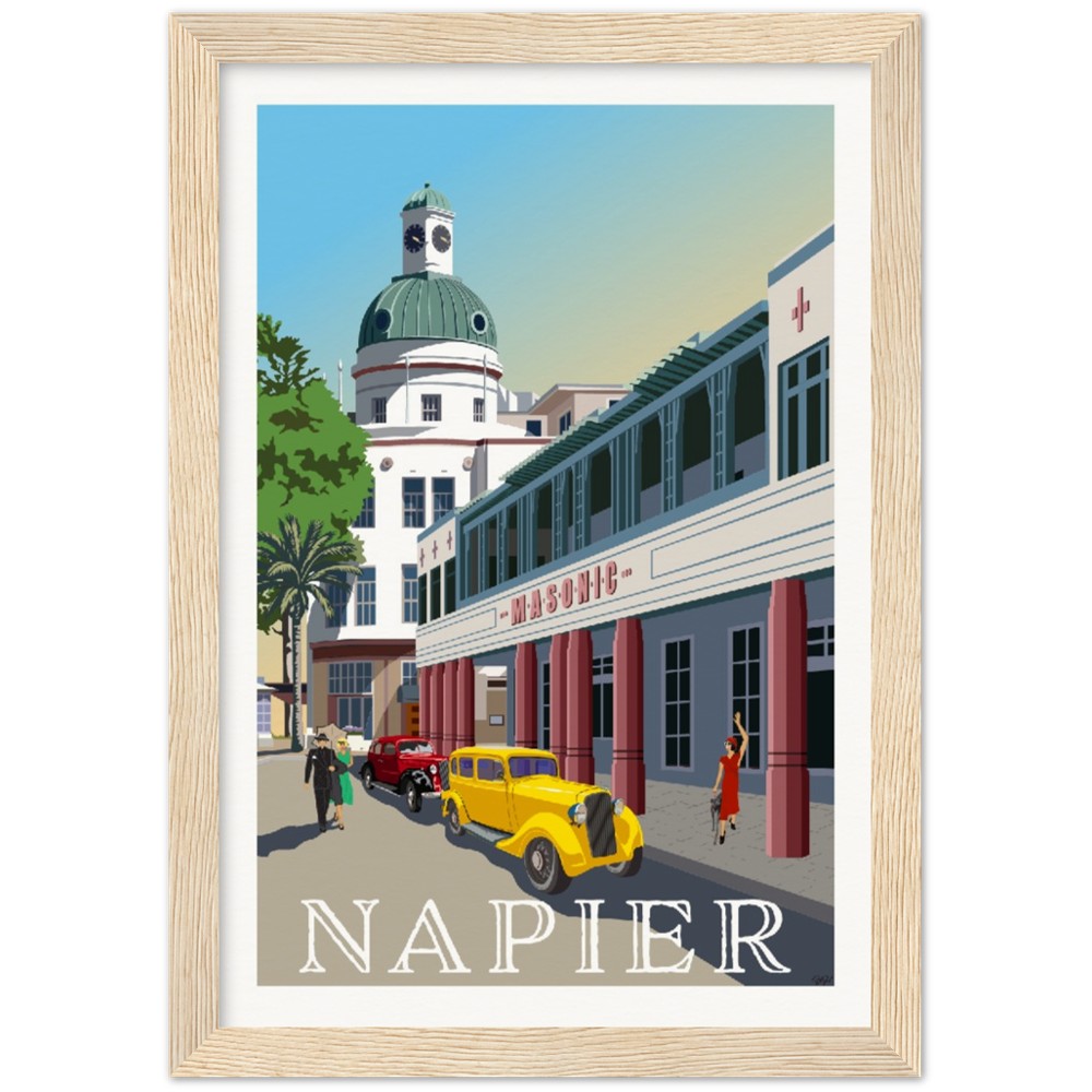 Napier Travel Poster, New Zealand