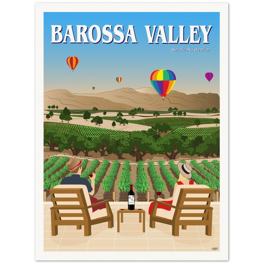 Barossa Valley Travel Poster, South Australia