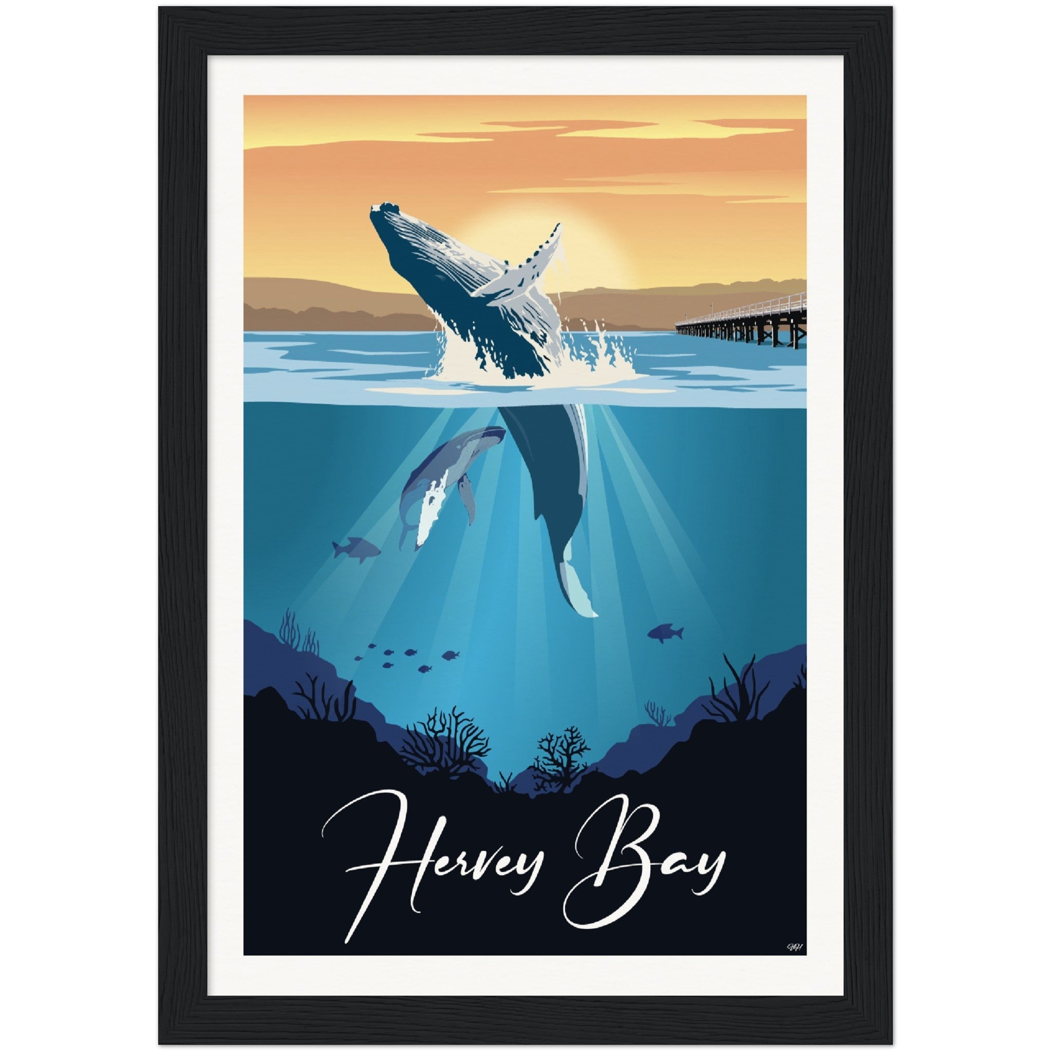 Hervey Bay Travel Poster, Queensland - Australia