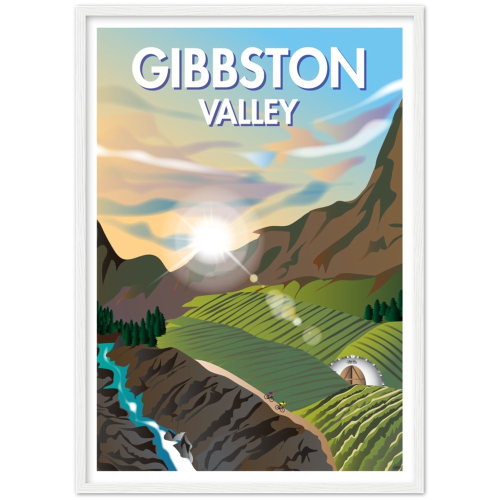 Gibbston Valley New Zealand Travel Poster