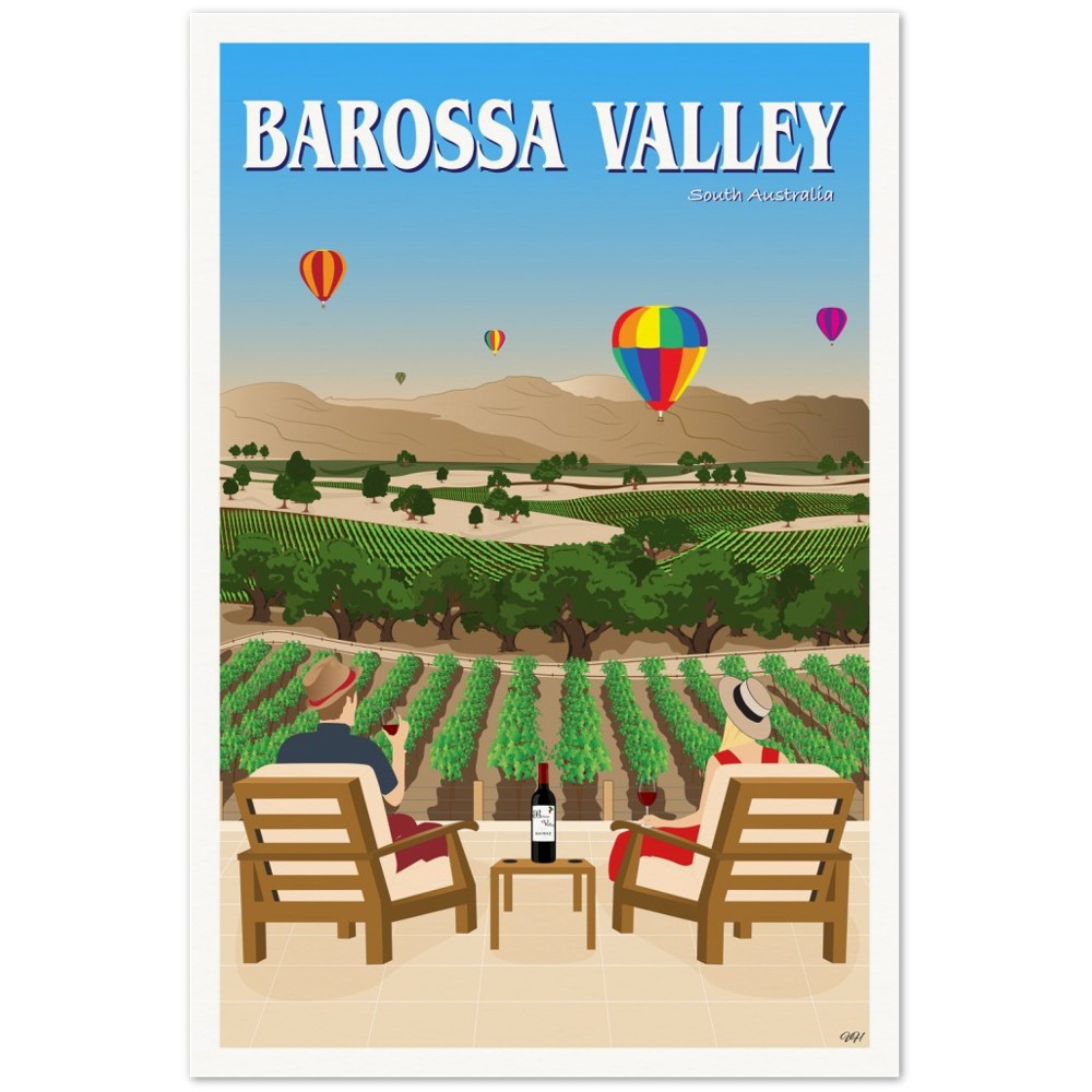 Barossa Valley Travel Poster, South Australia