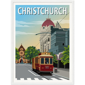 Christchurch Travel Poster, New Zealand