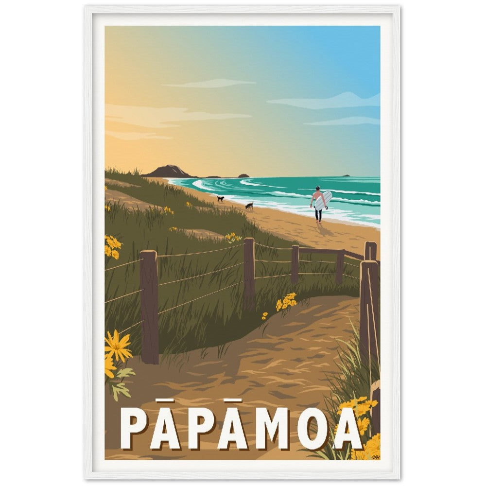 Pāpāmoa Travel Poster, New Zealand